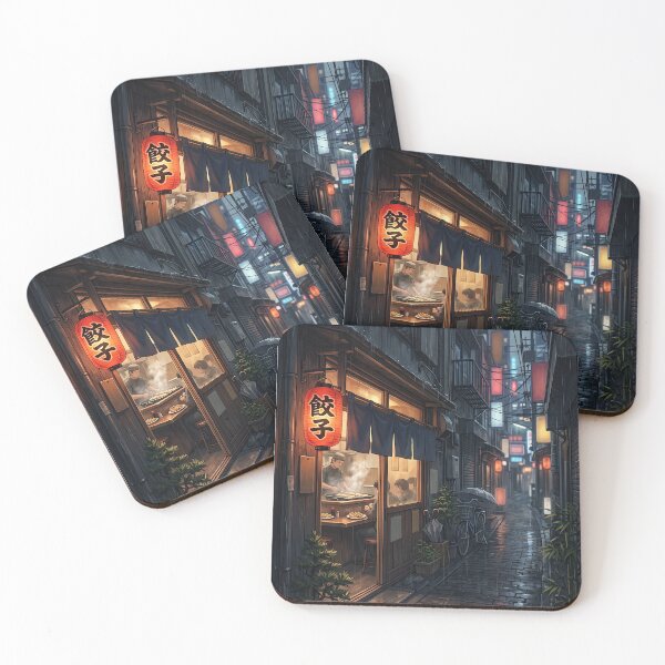 Item preview, Rainy Night Shinjuku Gyoza Bar - Cozy Anime Aesthetic Notebook designed and sold by MissoStudio.