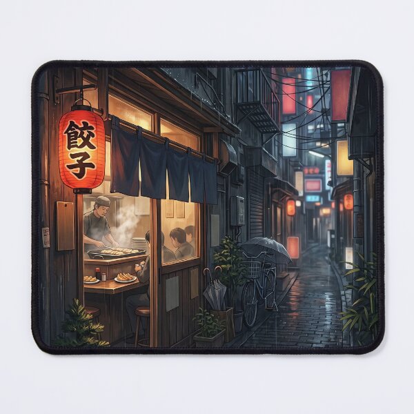 Item preview, Rainy Night Shinjuku Gyoza Bar - Cozy Anime Aesthetic Notebook designed and sold by MissoStudio.