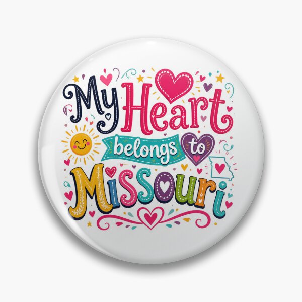 Item preview, My Heart Belongs to Missouri - Cute Souvenir Travelers Gift for Men Women & Kids  designed and sold by Mozaic Clothes.