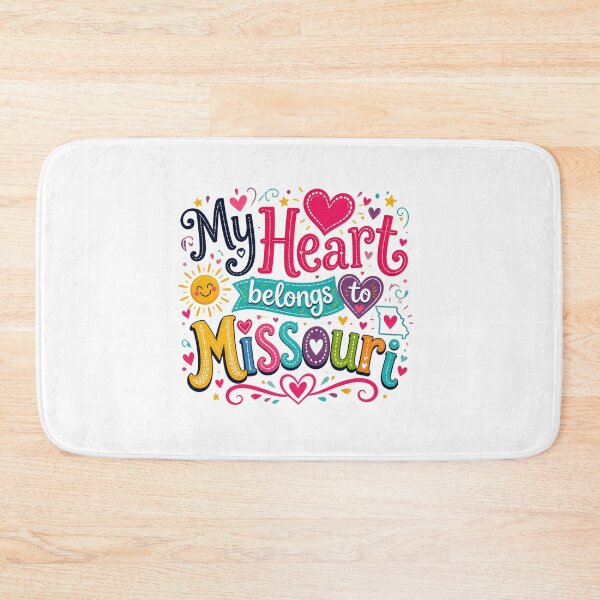 Item preview, My Heart Belongs to Missouri - Cute Souvenir Travelers Gift for Men Women & Kids  designed and sold by Mozaic Clothes.