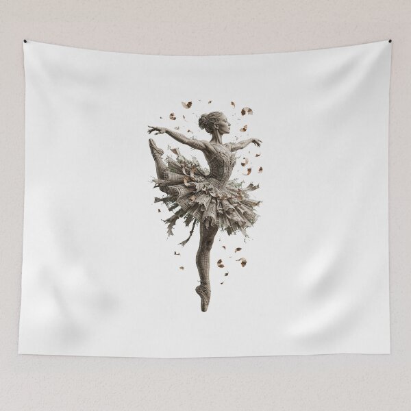 Item preview, Pencil Shavings Ballerina Wireframe Art Elegant Dance Design designed and sold by  One City Two Children Studio.
