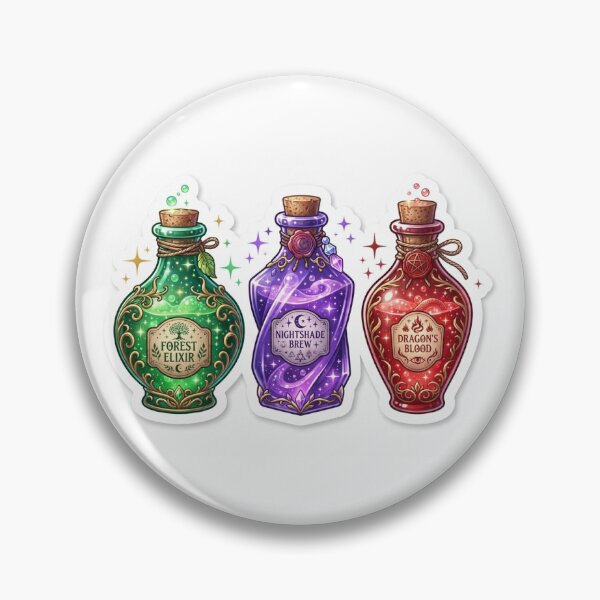 Item preview, Brewed in Darkness — Witch Potion Bottles Halloween designed and sold by AbbasSaqib.