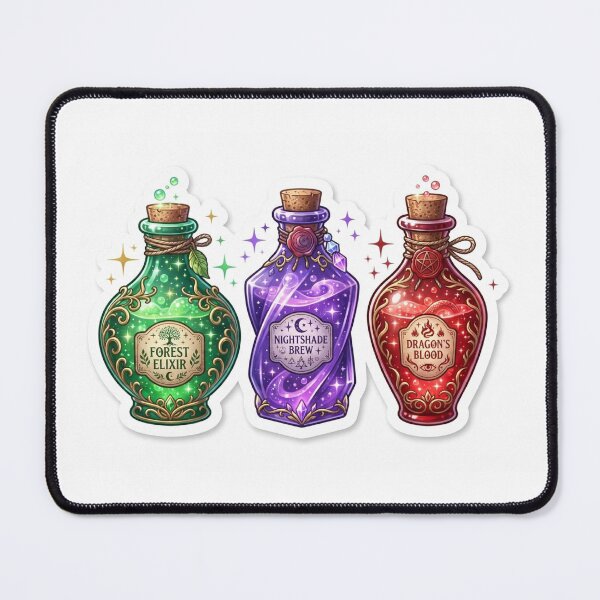 Item preview, Brewed in Darkness — Witch Potion Bottles Halloween designed and sold by AbbasSaqib.