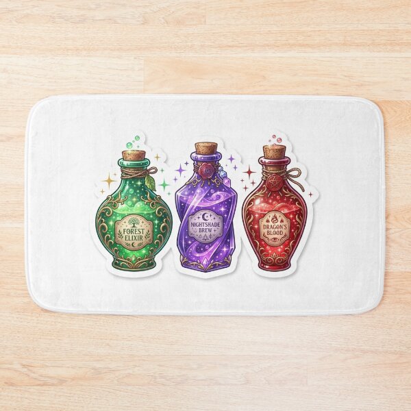 Item preview, Brewed in Darkness — Witch Potion Bottles Halloween designed and sold by AbbasSaqib.