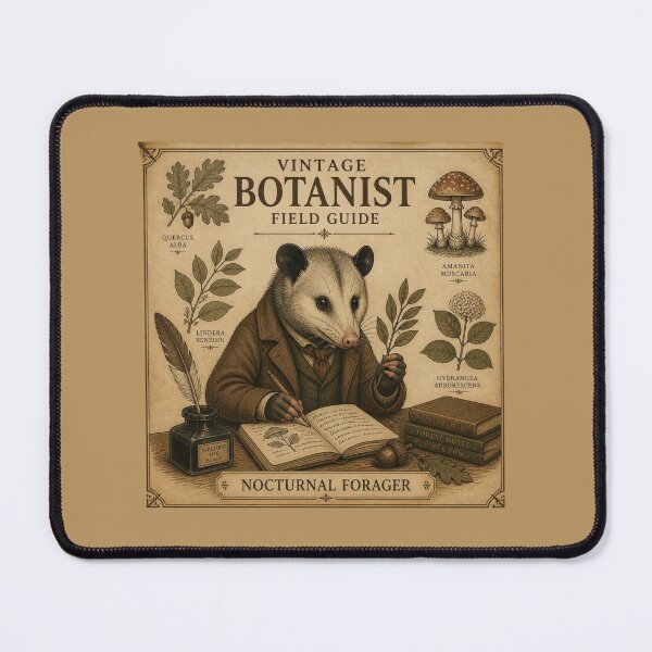 Item preview, Vintage Botanist Possum Field Guide Dark Academia Poster designed and sold by Créative touche .
