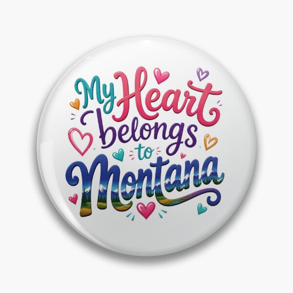Item preview, My Heart Belongs to Montana - Cute Souvenir Travelers Gift for Men Women & Kids  designed and sold by Mozaic Clothes.