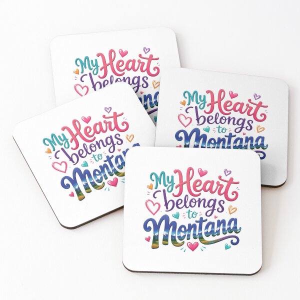 Item preview, My Heart Belongs to Montana - Cute Souvenir Travelers Gift for Men Women & Kids  designed and sold by Mozaic Clothes.