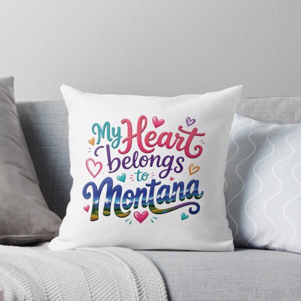 Item preview, My Heart Belongs to Montana - Cute Souvenir Travelers Gift for Men Women & Kids  designed and sold by Mozaic Clothes.