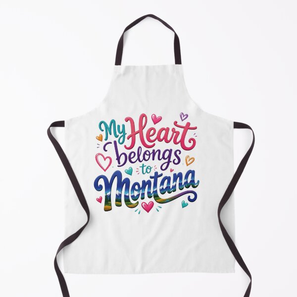 Item preview, My Heart Belongs to Montana - Cute Souvenir Travelers Gift for Men Women & Kids  designed and sold by Mozaic Clothes.