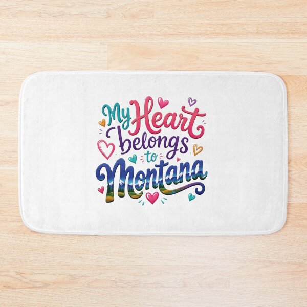 Item preview, My Heart Belongs to Montana - Cute Souvenir Travelers Gift for Men Women & Kids  designed and sold by Mozaic Clothes.