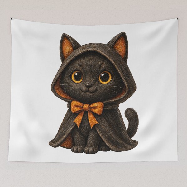 Item preview, Black Cloaked Kitten designed and sold by Whatever Works.