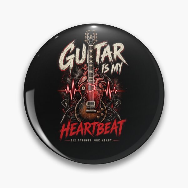 Item preview, Guitar Is My Heartbeat – Rock Music Guitar Lover T-Shirt designed and sold by ArthurShu.