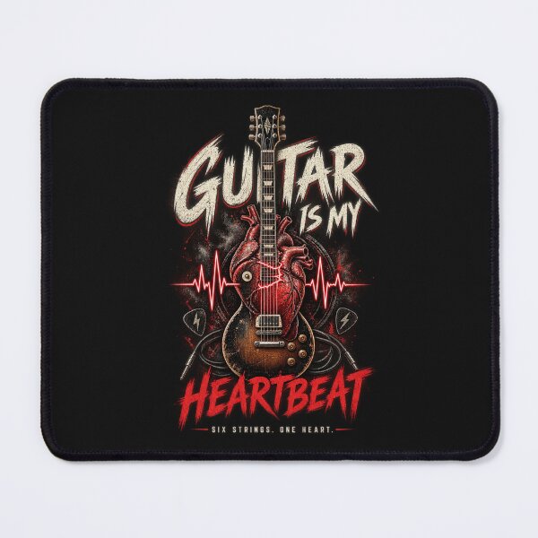 Item preview, Guitar Is My Heartbeat – Rock Music Guitar Lover T-Shirt designed and sold by ArthurShu.