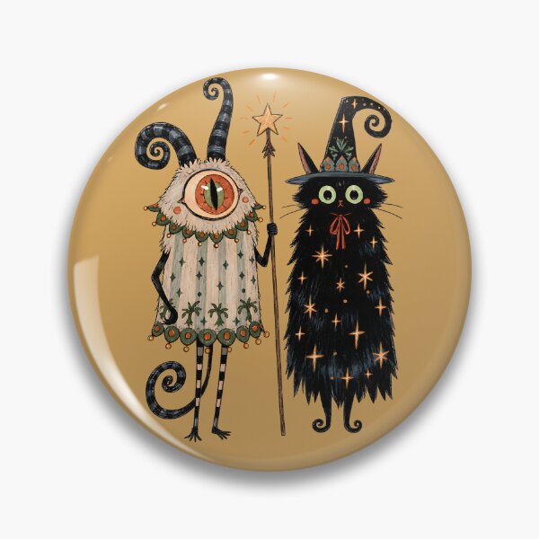 Item preview, Cute Witch Cats with Magic Wands and Spooky Stars designed and sold by MythicMood.