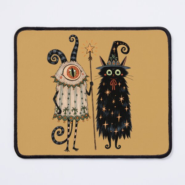 Item preview, Cute Witch Cats with Magic Wands and Spooky Stars designed and sold by MythicMood.