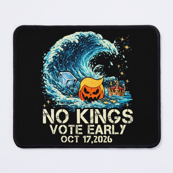 Item preview, No Kings Vote Early Oct 17 2026 Great Wave Trumpkin Ice Cube designed and sold by schoolofbullies.