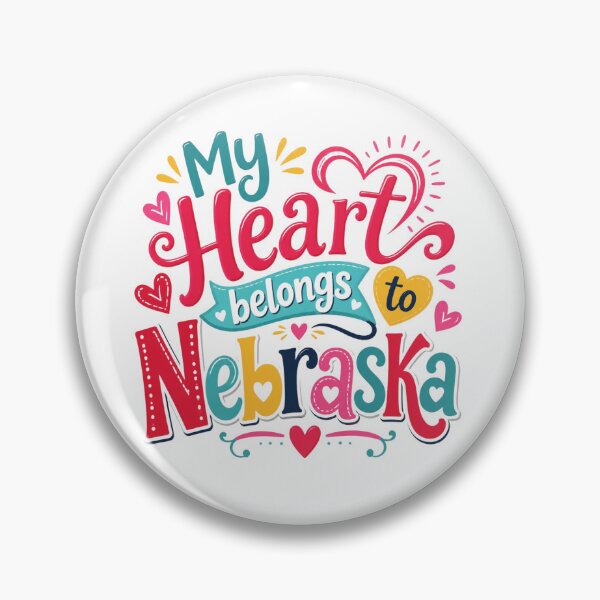Item preview, My Heart Belongs to Nebraska - Cute Souvenir Travelers Gift for Men Women & Kids  designed and sold by Mozaic Clothes.