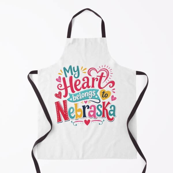 Item preview, My Heart Belongs to Nebraska - Cute Souvenir Travelers Gift for Men Women & Kids  designed and sold by Mozaic Clothes.