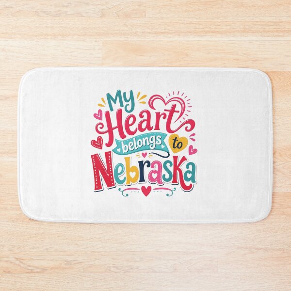 Item preview, My Heart Belongs to Nebraska - Cute Souvenir Travelers Gift for Men Women & Kids  designed and sold by Mozaic Clothes.