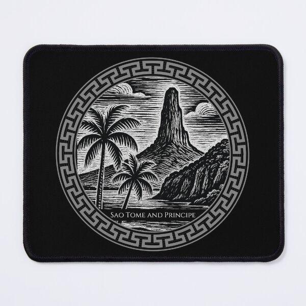 Item preview, Sao Tome and Principe Vintage Woodcut Art designed and sold by Thistle-TShop.