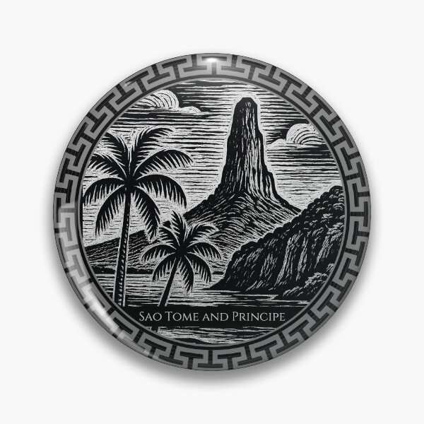 Item preview, Sao Tome and Principe Vintage Woodcut Art designed and sold by Thistle-TShop.