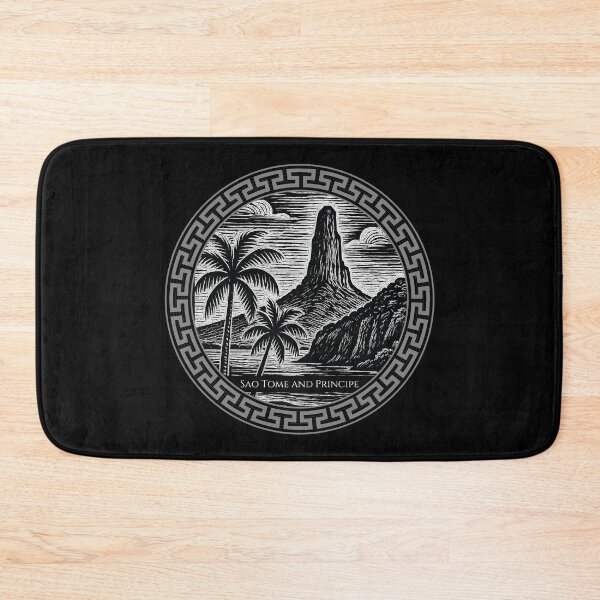 Item preview, Sao Tome and Principe Vintage Woodcut Art designed and sold by Thistle-TShop.