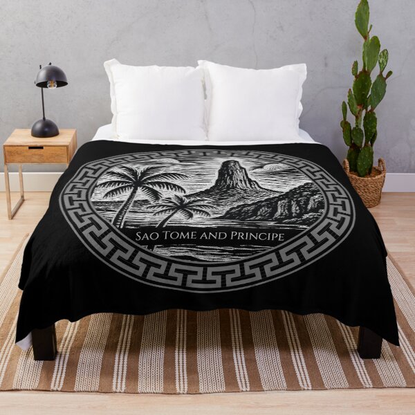Item preview, Sao Tome and Principe Vintage Woodcut Art designed and sold by Thistle-TShop.