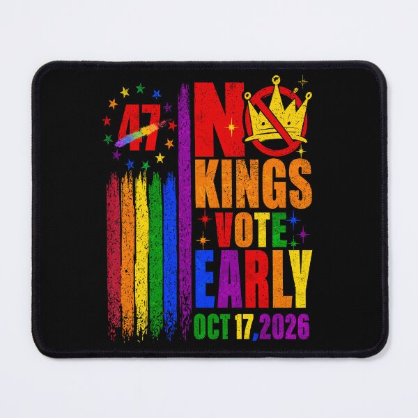 Item preview, No Kings Vote Early Oct 17 2026 Rainbow American Flag Pride Anti Trump 47 designed and sold by elongatedjazz.