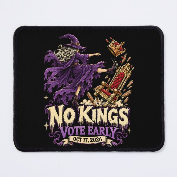 Item preview, No Kings Vote Early Oct 17 2026 Witch Kicking Throne Crown designed and sold by watanabeee.