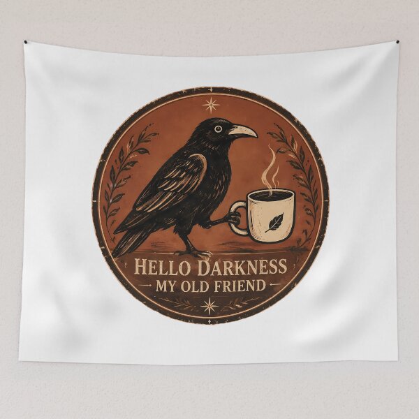 Item preview, Raven Crow Coffee Funny Hello Darkness Friend designed and sold by FernaRoje.