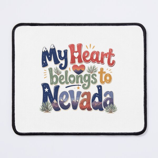 Item preview, My Heart Belongs to Nevada - Cute Souvenir Travelers Gift for Men Women & Kids designed and sold by Mozaic Clothes.