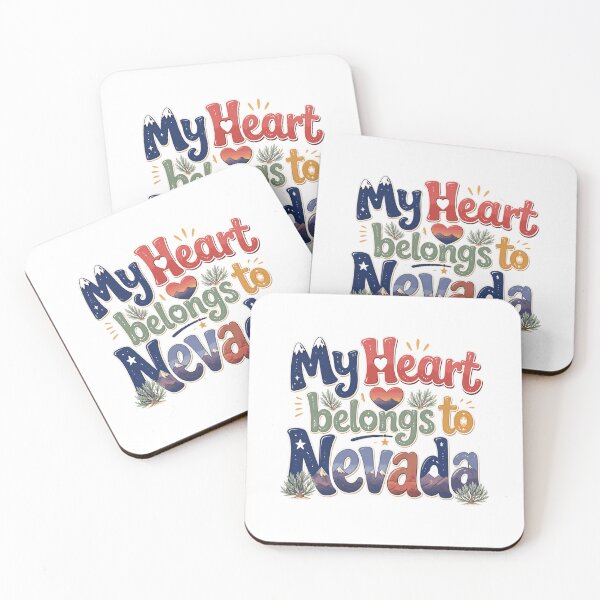 Item preview, My Heart Belongs to Nevada - Cute Souvenir Travelers Gift for Men Women & Kids  designed and sold by Mozaic Clothes.