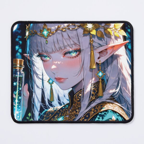 Item preview, Elf Girl Laptop Skin | Moonlit Forest Fantasy Anime Decal designed and sold by RGB-crayon.