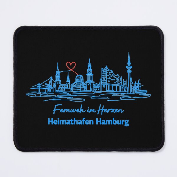 Item preview, Home Port Hamburg – Skyline One Line Art designed and sold by Pineapple-Tree.