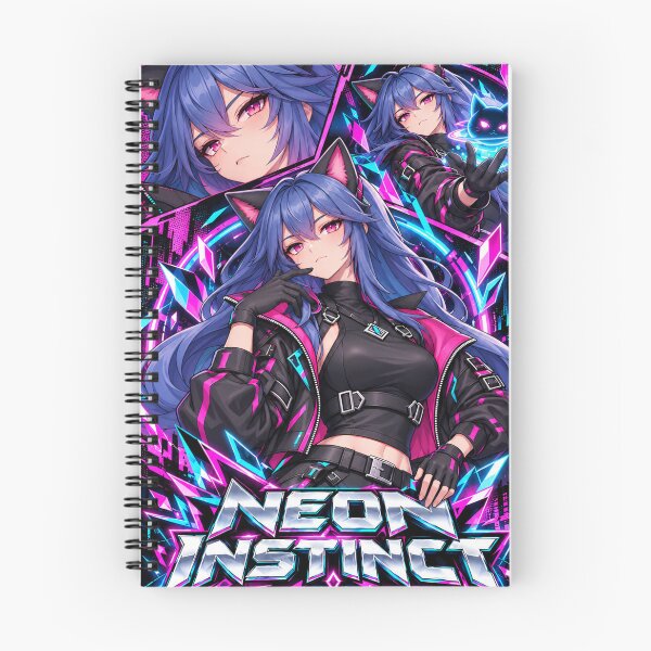 Item preview, Neon Instinct – Cyberpunk Neko Anime Girl designed and sold by Revyra Design .