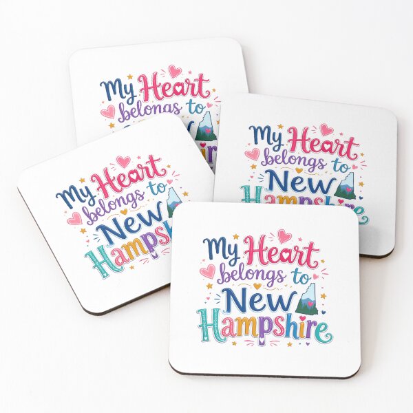 Item preview, My Heart Belongs to New Hampshire - Cute Souvenir Travelers Gift for Men Women & Kids  designed and sold by Mozaic Clothes.