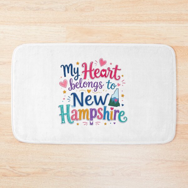 Item preview, My Heart Belongs to New Hampshire - Cute Souvenir Travelers Gift for Men Women & Kids  designed and sold by Mozaic Clothes.