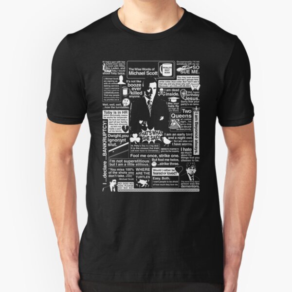 The Wise Words of Michael Scott Slim Fit T-Shirt