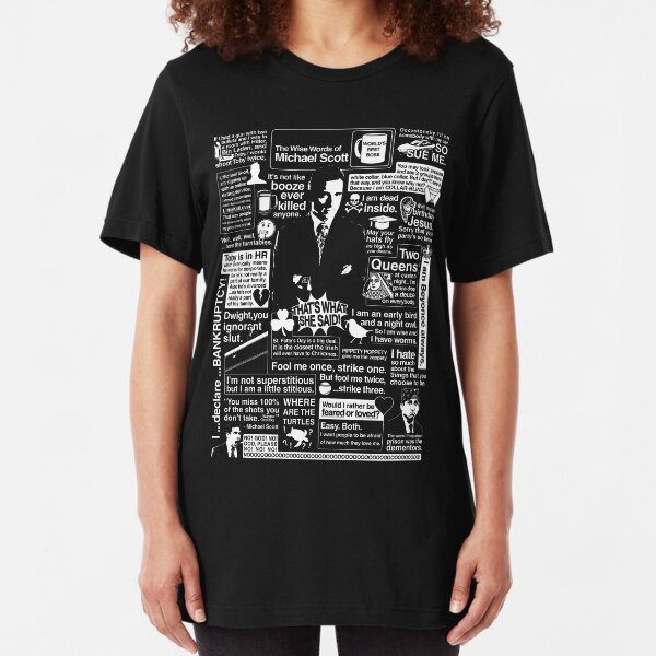 The Wise Words of Michael Scott Slim Fit T-Shirt