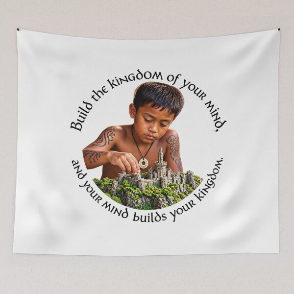 Item preview, Polynesian Wisdom Proverb - Build the kingdom of your mind | Pacific Art designed and sold by ShakaLife.org.