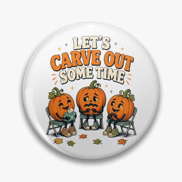 Item preview, Lets Carve Out Some Time Funny Halloween Pumpkin Friends. designed and sold by The-T-In-Retro.
