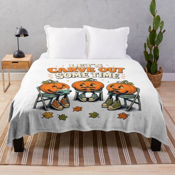 Item preview, Lets Carve Out Some Time Funny Halloween Pumpkin Friends. designed and sold by The-T-In-Retro.