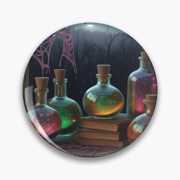 Item preview, Spooky Halloween Potion Bottles Bats Vintage designed and sold by BriSher.