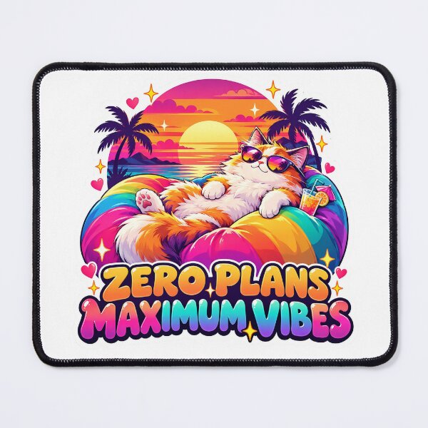 Item preview, Zero Plans Maximum Vibes | Funny Chill Cat designed and sold by Blekarn Cat Co..