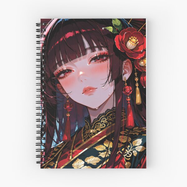 Item preview, Rainy Hanfu Girl Laptop Skin | Crimson Umbrella Anime Decal designed and sold by RGB-crayon.