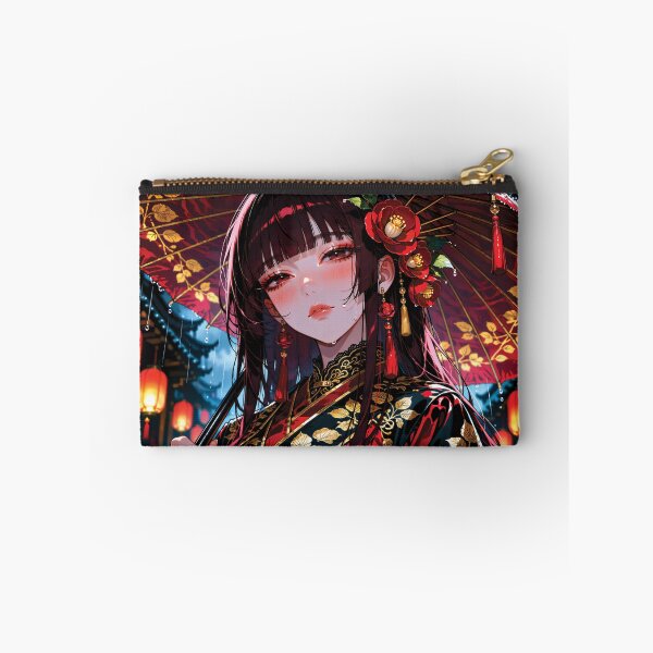 Item preview, Rainy Hanfu Girl Laptop Skin | Crimson Umbrella Anime Decal designed and sold by RGB-crayon.