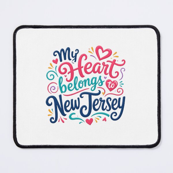 Item preview, My Heart Belongs to New Jersey - Cute Souvenir Travelers Gift for Men Women & Kids designed and sold by Mozaic Clothes.