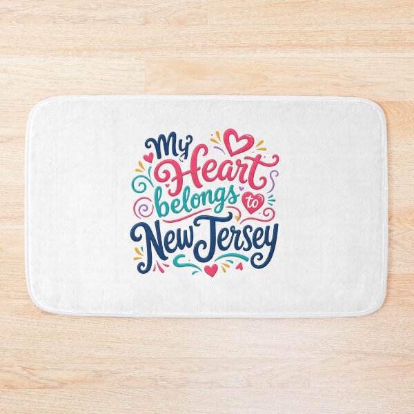 Item preview, My Heart Belongs to New Jersey - Cute Souvenir Travelers Gift for Men Women & Kids  designed and sold by Mozaic Clothes.