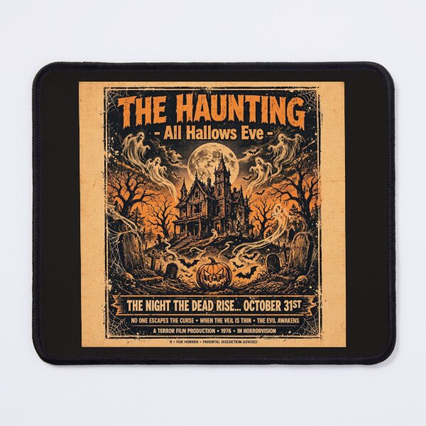 Item preview, The Haunting All Hallows Eve - Vintage Horror Movie Poster Halloween designed and sold by Mittu96.