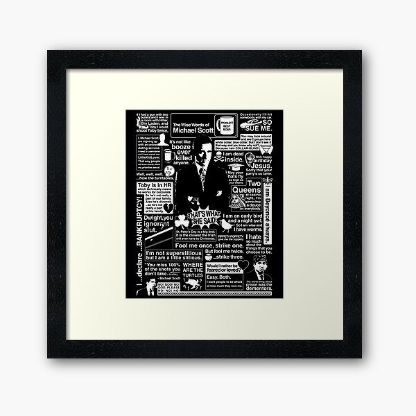 The Wise Words of Michael Scott Framed Art Print
